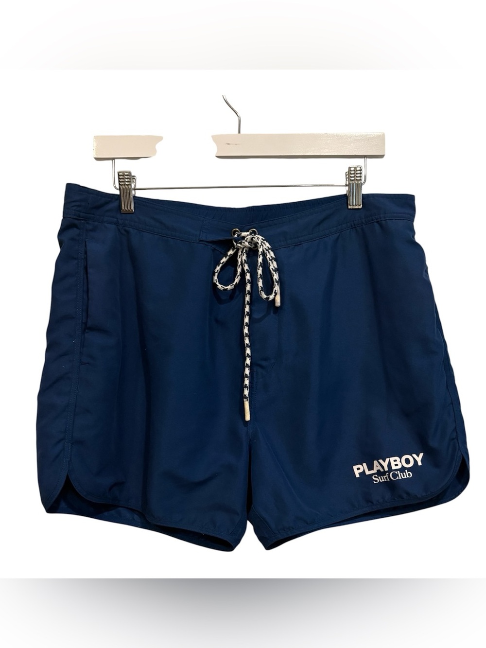 PlayBoy Surf Club Mens Swim Trunks Shorts Bathing Suit Blue Size Large